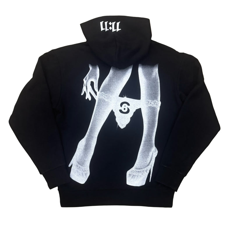 SEX6 Strip Hoodie (black)
